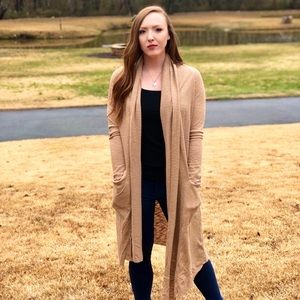 Tan cardigan